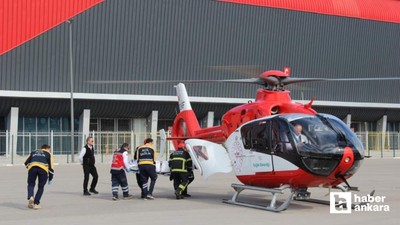 Ağır yaralanan çocuk ambulans uçakla Ankara'ya getirildi
