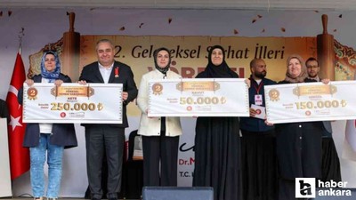 Keçiören'de düzenlenen yöresel yemek yarışmasında kazananlar ödüllerini aldı