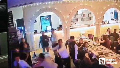 Çankaya'da eğlence mekanına silahlı saldırı anı kameraya yansıdı!