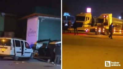 Elmadağ’da tıra arkadan çarpan araçta 4 kişi yaralandı