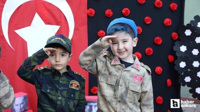 Keçiören Belediyesi'nin etkinliklerinde çocuklar Atatürk'ü andılar
