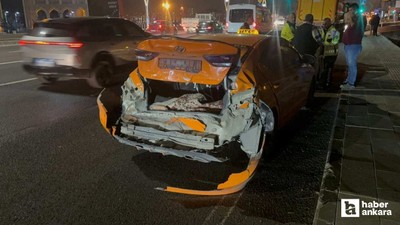 Polatlı'da 5 araçlı zincirleme trafik kazasında 1 kişi yaralandı