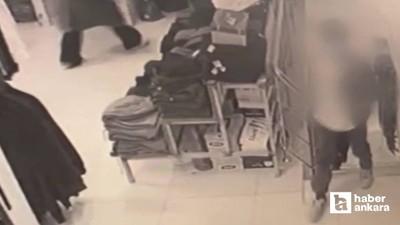 Akyurt'ta iki çocuk mağazadan eşofman çalarak kaçtı
