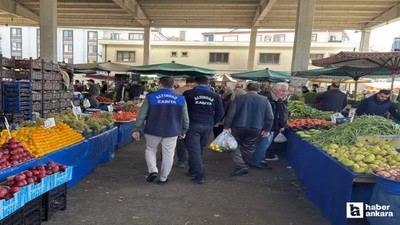 Altındağ Belediyesi zabıta ekiplerinden pazar yeri denetimi