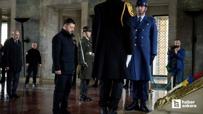 Ukrayna Devlet Başkanı Zelenskiy'den Anıtkabir ziyareti