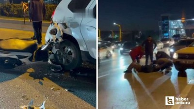 Sincan'da trafik kazasında motosiklet sürücüsü yaralandı