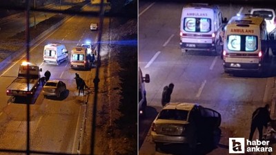Elmadağ'da kaldırıma çarpan araç ters döndü! Aynı aileden 4 kişi yaralandı