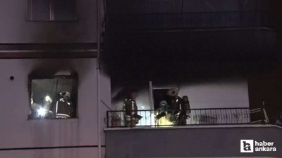 Mamak'ta 6  katlı binada çıkan yangın paniğe neden oldu