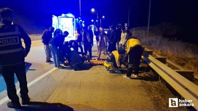 Çorum'da motosiklet kazasında yaralanan 2 kişi hastaneye kaldırıldı