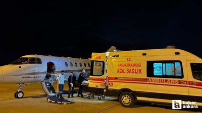 11 yaşındaki kalp hastası çocuk ambulans uçakla Van'dan Ankara'ya getirildi