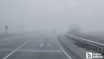 Çankırı Ankara karayolunda yoğun sis!