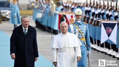 Cumhurbaşkanı Erdoğan, Papa 14. Leo'yu resmi törenle karşıladı