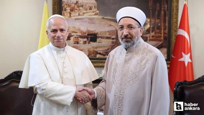 Papa 14. Leo, Diyanet İşleri Başkanı Safi Arpaguş'u ziyaret etti