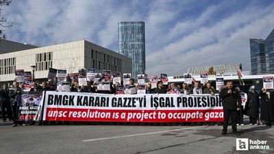 ABD Ankara Büyükelçiliği önünde İsrail protesto edildi