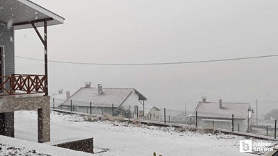 Ankara'da yeni mevsimin ilk karı Beypazarı'na yağdı!