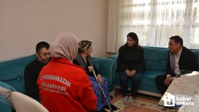 Kahramankazan'da engelli bireyler ve aileleri ziyaret edildi