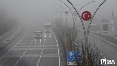 Yozgat'ta etkili olan sis nedeniyle görüş mesafesi düştü