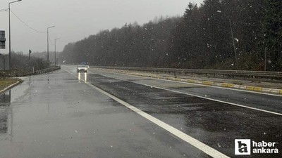 D-100 kara yolu Bolu Dağı geçişinde etkili kar yağışı başladı