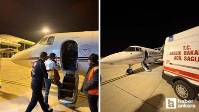 Ağrı'da hastalanan çocuk uçak ambulansla Ankara'ya sevk edildi
