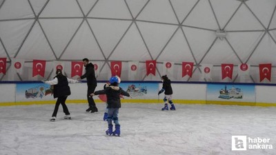 Keçiören’de ücretsiz buz pateni pisti yoğun ilgi görüyor