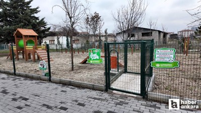 Etimesgut Belediyesi parklarda evcil hayvan parkurları oluşturdu