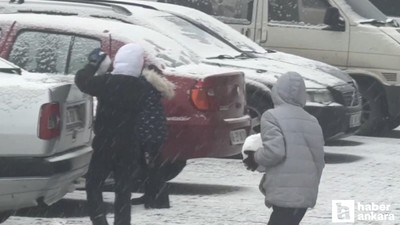 Başkentin yüksek kesimlerinde kar yağışı etkisini gösterdi!