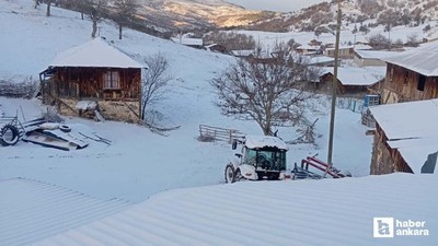 Beypazarı'nın yüksek kesimleri beyaza büründü