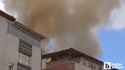 Etimesgut'ta binanın çatısında yangın çıktı!