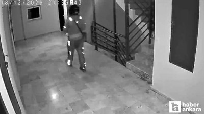 Sincan'da bir kurye sipariş getirdiği binanın merdivenlerine tuvaletini yaptı