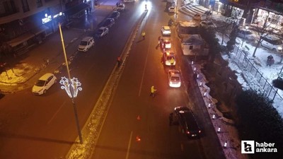 Akyurt'ta asayiş ve trafik ekipleri yılbaşı denetimi yapıyorlar