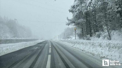 Bolu Dağı’nda kar yağışı yeniden başladı: Ankara istikameti açık
