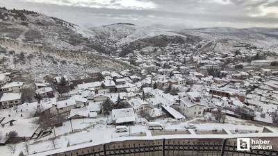 Çubuk ve Beypazarı'nda kar yağışı etkili oldu