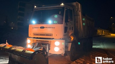Altındağ Belediyesi ilçe genelinde tuzlama ve yol açma çalışmasını sürdürdü