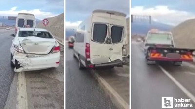 Elmadağ’da zincirleme trafik kazası: 6 araç çarpıştı, 2 kişi yaralı