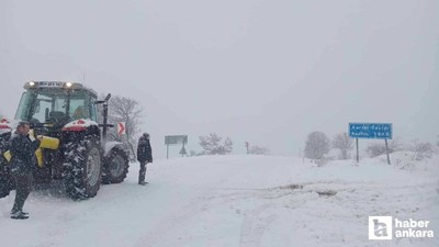 Beypazarı beyaza büründü: Kar kalınlığı 15-20 santimetreye ulaştı