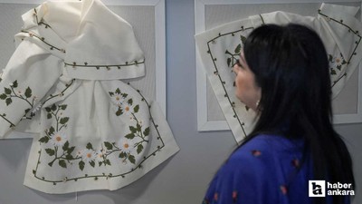Ankara'da Yüreğin Nuru isimli ipek iğne oyası sergisi ziyarete açıldı