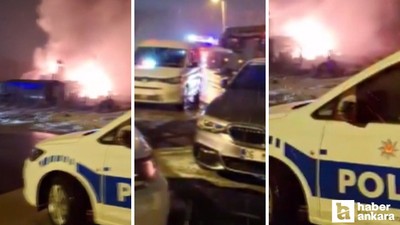 Gölbaşı'ndaki bir işyerinde yangın çıktı!