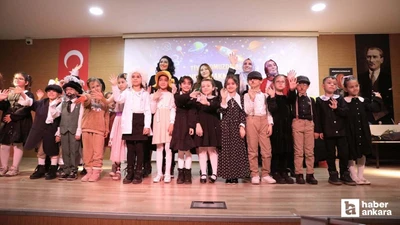 Minik öğrenciler Keçiören Belediyesi'nde bilim tarihinden kesitler sahnelediler