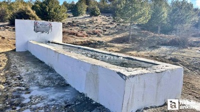 Elmadağ'da şehit anısına yaptırılan hayrat çeşmesine zarar verildi