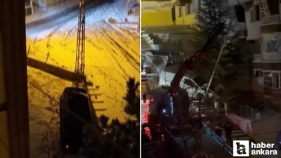 Başkentte kar yağışı sürücülere zaman zaman zor anlar yaşattı!