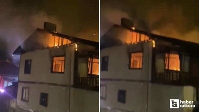 Beypazarı'nda çıkan yangında 6 ahşap ev kullanılamaz hale geldi