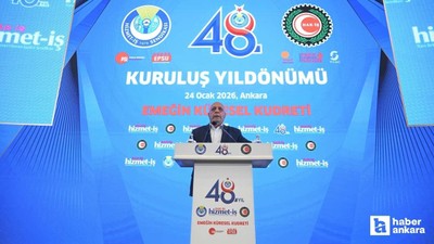 Hizmet-İş Sendikasının kuruluşunun 48. yıl dönümü için Ankara'da program düzenlendi