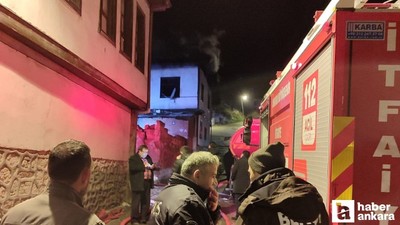 Beypazarı'nda ahşap evde çıkan yangın söndürüldü