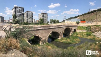 Ankara'da inşa kitabesi bulunmayan tarihi taş köprünün kesin yapım tarihi bilinmiyor