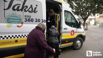 Keçiören'de engellilere ücretsiz taksi hizmeti!