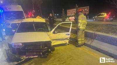 Kırıkkale'de iki otomobilin çarpıştığı kazada sürücüler yaralandı