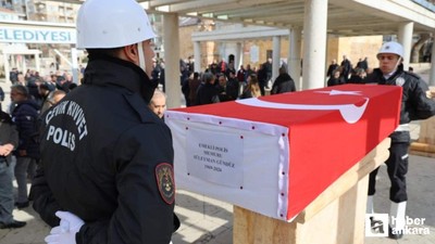 Kırşehir'de kalp krizi sonucu vefat eden polis memuru son yolculuğuna uğurlandı