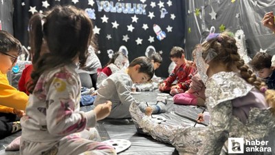 Sincan Bebek Kütüphanesinde minikler uzayı ve yıldızları keşfetti