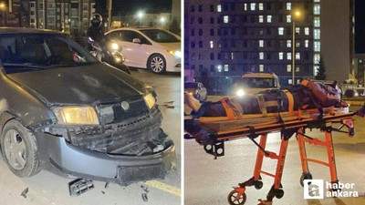 Çorum'da otomobilin çarptığı motokurye yaralandı!