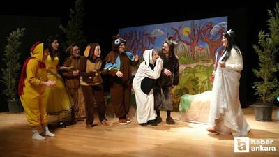 Keçiören'de masal dünyası minik izleyicilerle buluştu